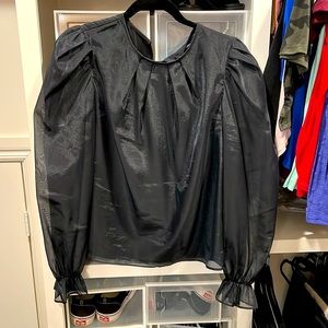 Express Organza Puff Sleeve Top